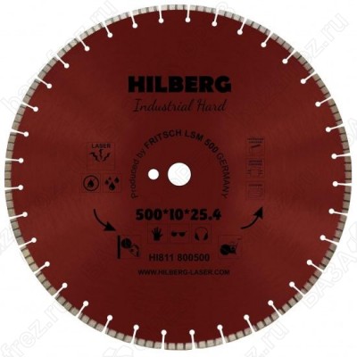 Диск алмазный по железобетону Hilberg Industrial Hard Laser HI811 500мм