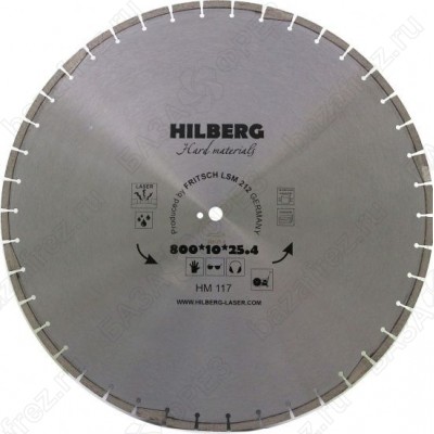 Диск алмазный по железобетону Hilberg Hard Materials Laser HM117 800мм