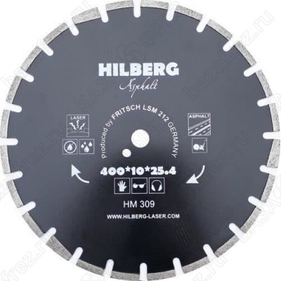 Диск алмазный по асфальту Hilberg Asphalt Laser HM309 400мм