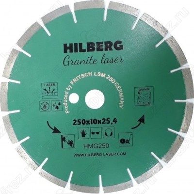 Диск алмазный по камню Hilberg Granite Laser HMG250 250мм